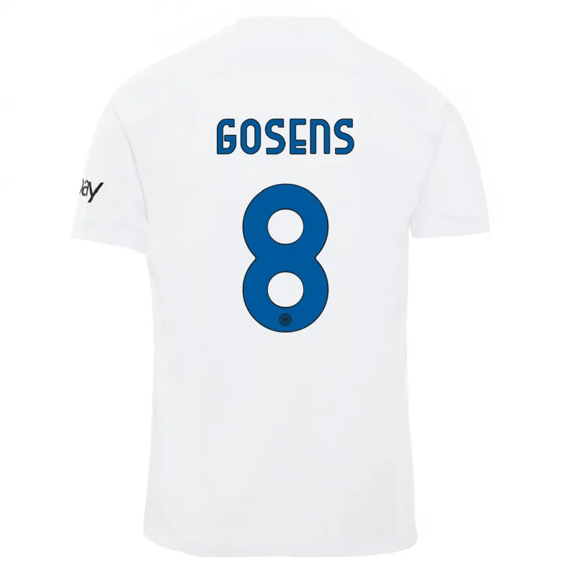 Danxen Mujer Camiseta Robin Gosens #8 Blanco 2ª Equipación 2023/24 La Camisa