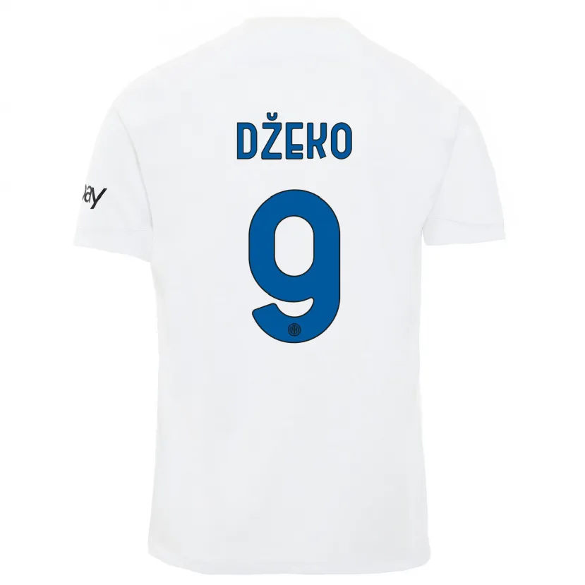 Danxen Mujer Camiseta Edin Dzeko #9 Blanco 2ª Equipación 2023/24 La Camisa