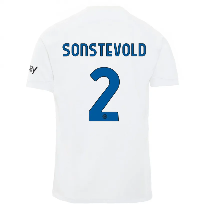 Danxen Mujer Camiseta Anja Sonstevold #2 Blanco 2ª Equipación 2023/24 La Camisa