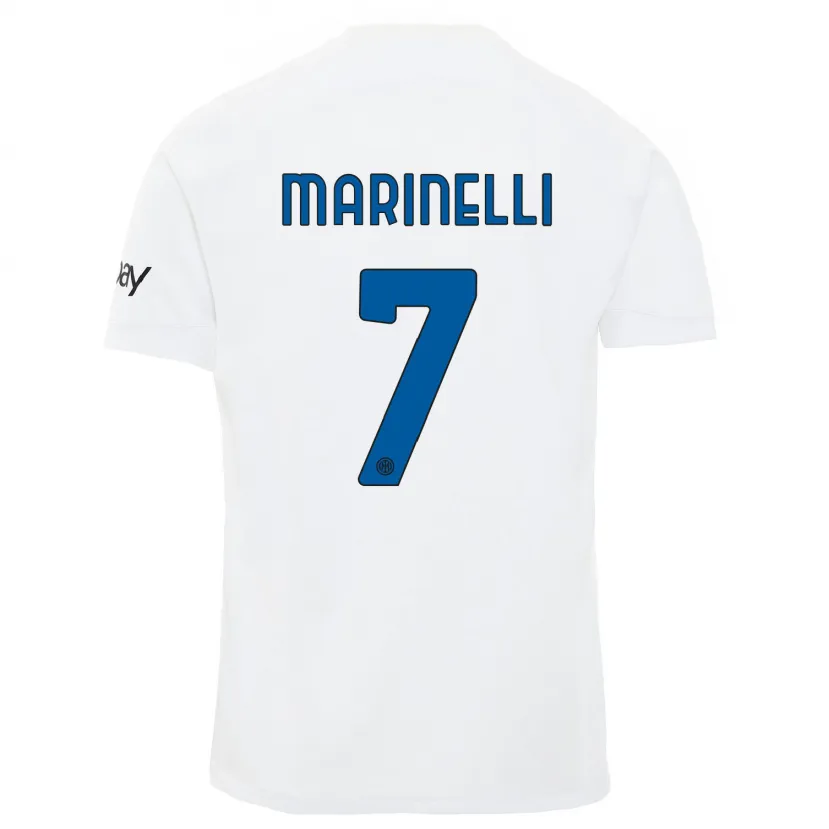 Danxen Mujer Camiseta Gloria Marinelli #7 Blanco 2ª Equipación 2023/24 La Camisa