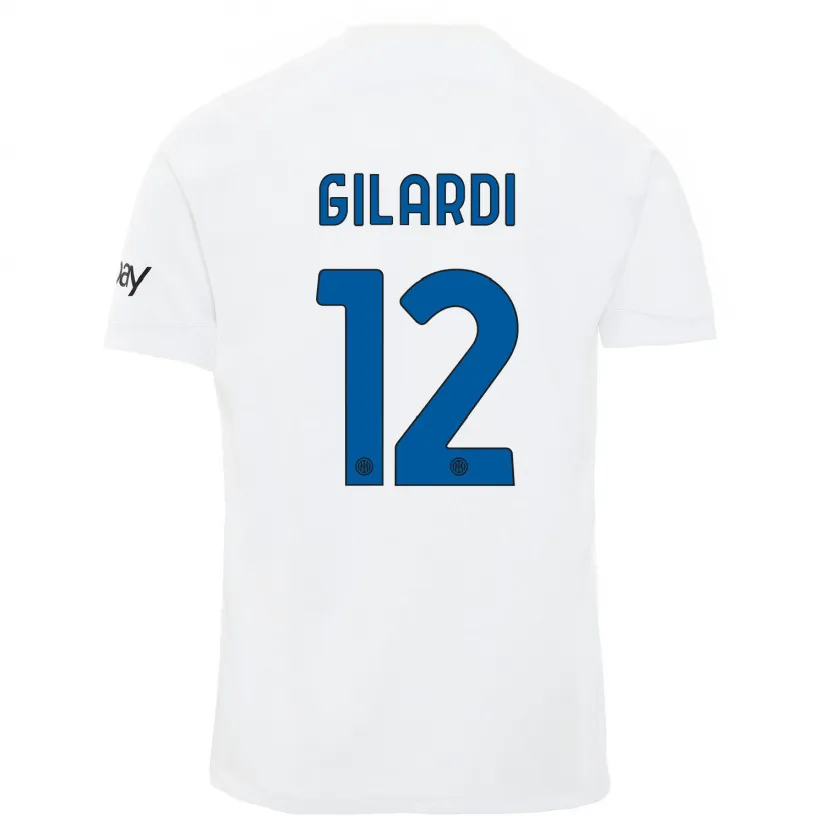 Danxen Mujer Camiseta Astrid Gilardi #12 Blanco 2ª Equipación 2023/24 La Camisa