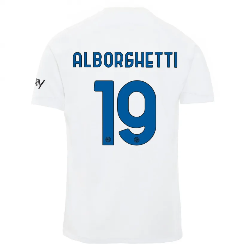 Danxen Mujer Camiseta Lisa Alborghetti #19 Blanco 2ª Equipación 2023/24 La Camisa