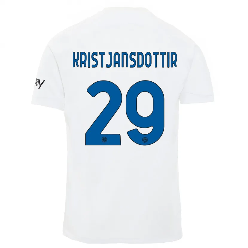 Danxen Mujer Camiseta Anna Bjork Kristjansdottir #29 Blanco 2ª Equipación 2023/24 La Camisa