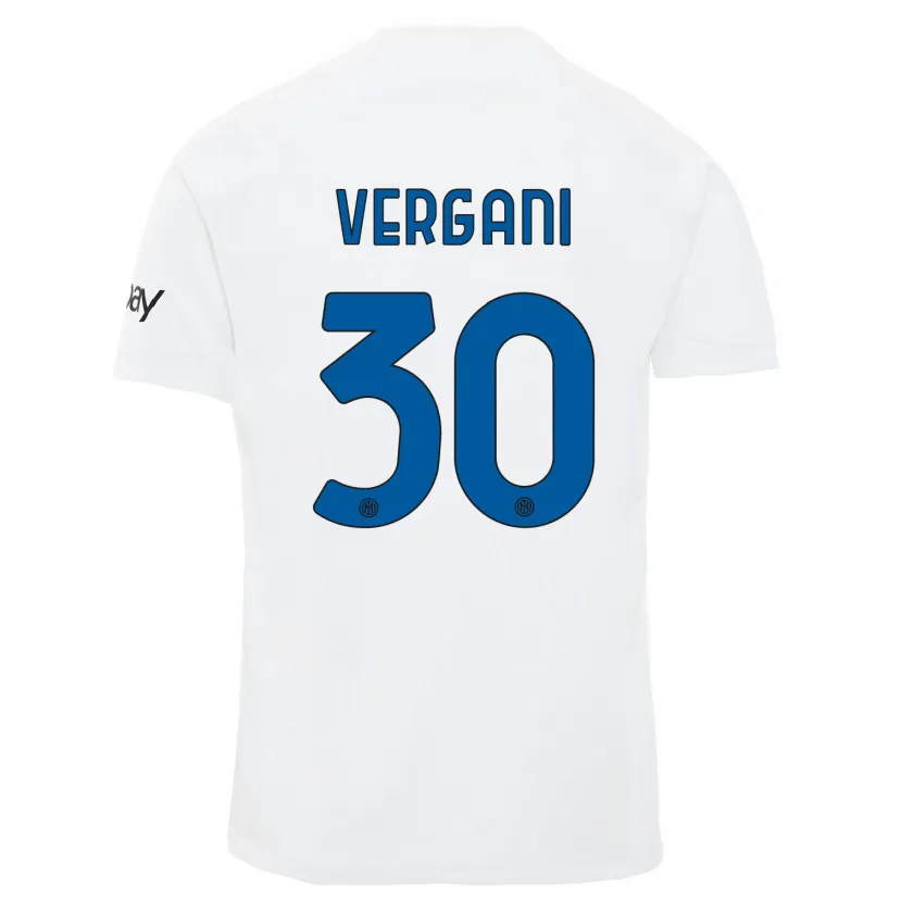 Danxen Mujer Camiseta Bianca Vergani #30 Blanco 2ª Equipación 2023/24 La Camisa