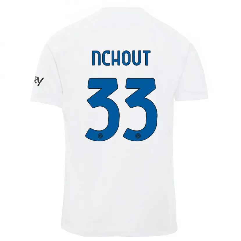 Danxen Mujer Camiseta Ajara Nchout #33 Blanco 2ª Equipación 2023/24 La Camisa