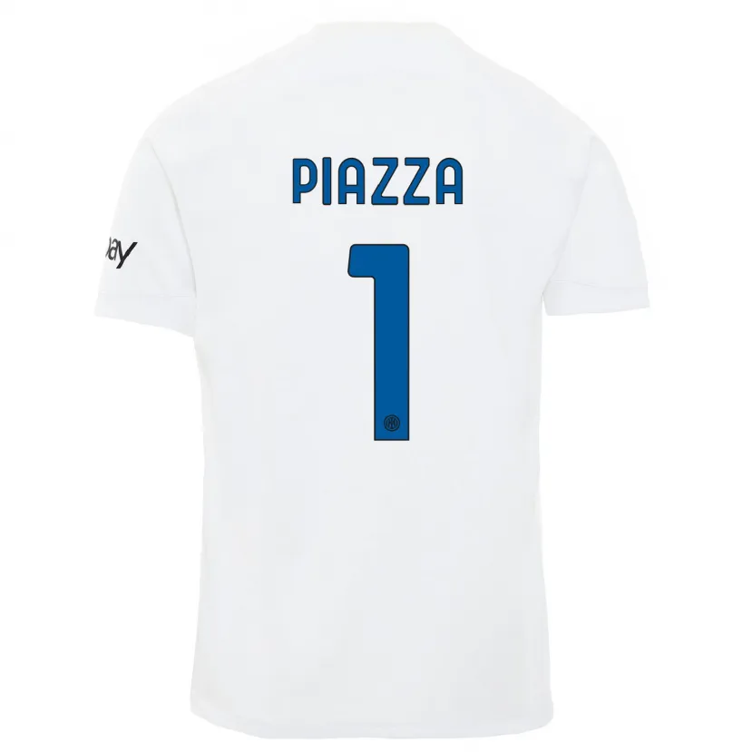 Danxen Mujer Camiseta Alessia Piazza #1 Blanco 2ª Equipación 2023/24 La Camisa