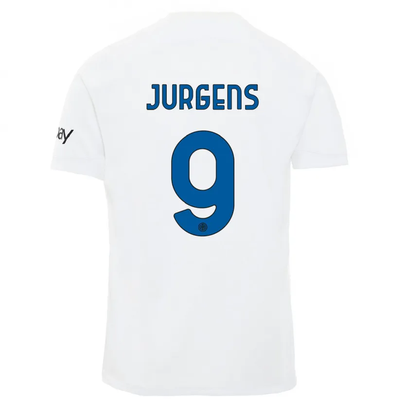 Danxen Mujer Camiseta Oliver Jurgens #9 Blanco 2ª Equipación 2023/24 La Camisa