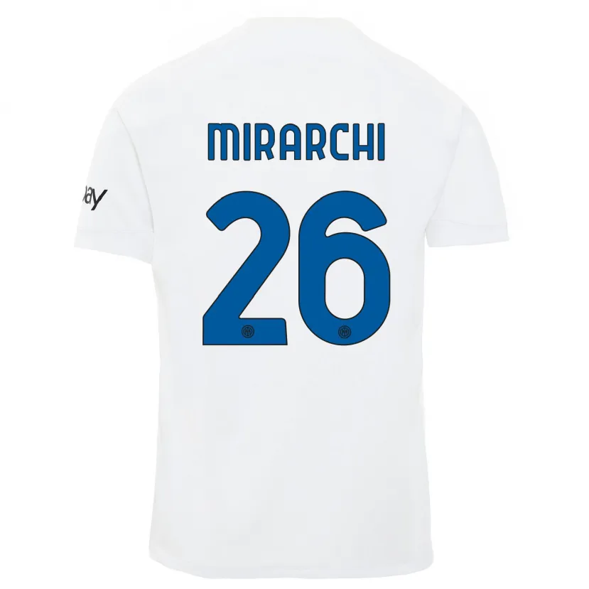 Danxen Mujer Camiseta Mattia Mirarchi #26 Blanco 2ª Equipación 2023/24 La Camisa