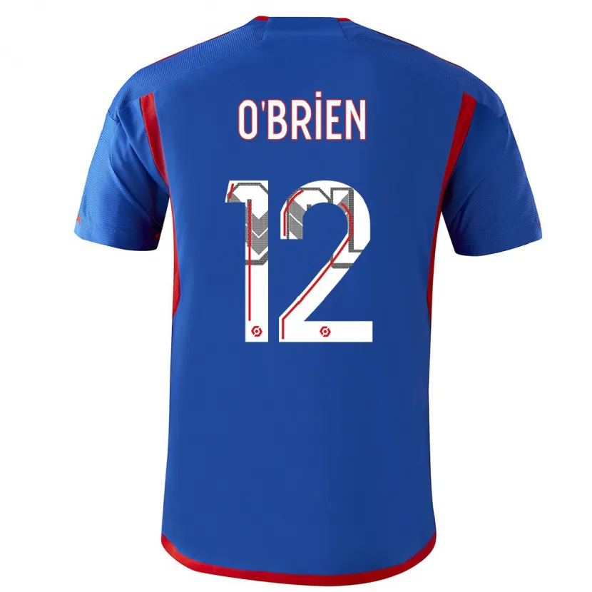 Danxen Mujer Camiseta Jake O'brien #12 Azul Rojo 2ª Equipación 2023/24 La Camisa