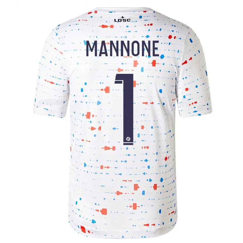 Danxen Mujer Camiseta Vito Mannone #1 Blanco 2ª Equipación 2023/24 La Camisa