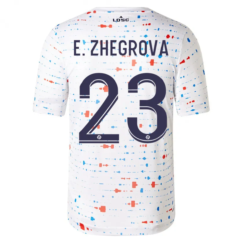 Danxen Mujer Camiseta Edon Zhegrova #23 Blanco 2ª Equipación 2023/24 La Camisa