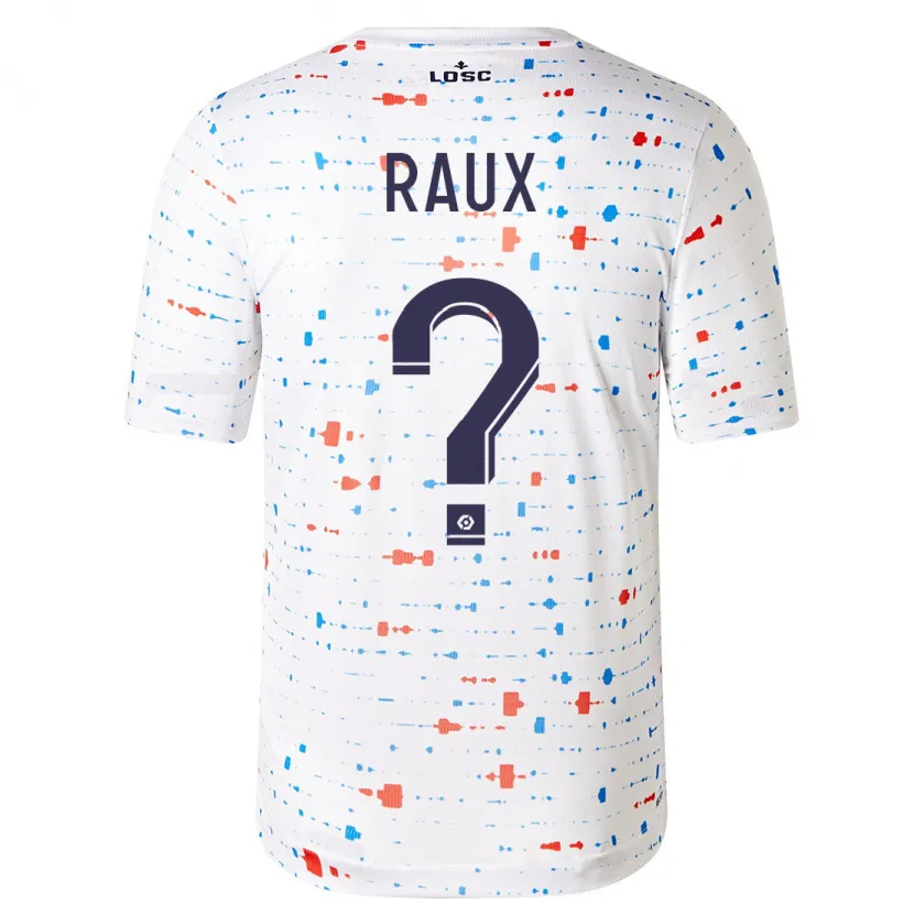 Danxen Mujer Camiseta Jules Raux #0 Blanco 2ª Equipación 2023/24 La Camisa