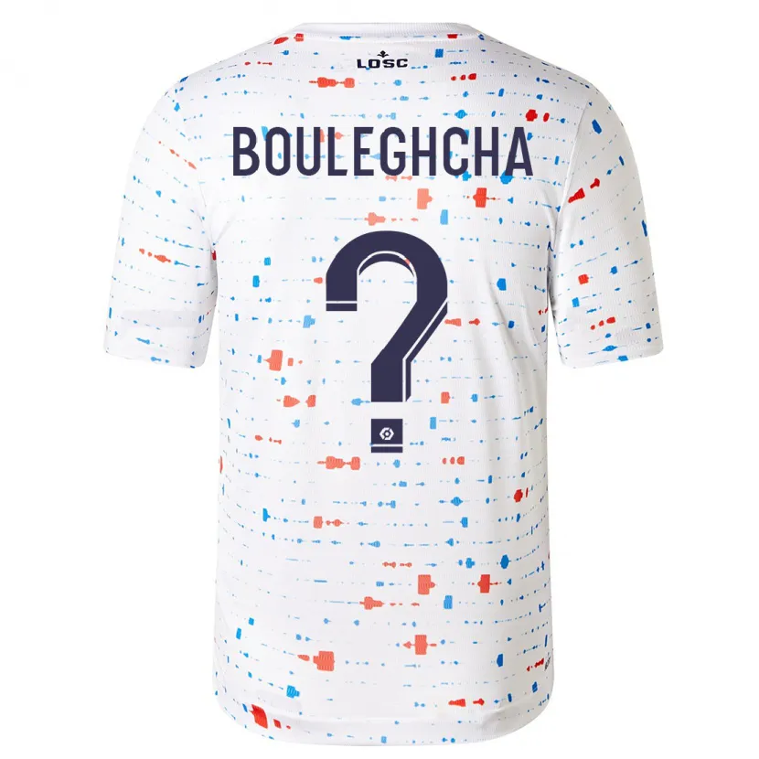 Danxen Mujer Camiseta Ismail Bouleghcha #0 Blanco 2ª Equipación 2023/24 La Camisa