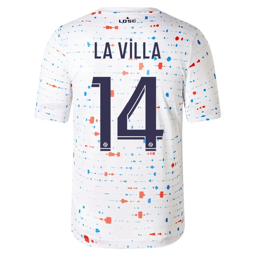 Danxen Mujer Camiseta Caroline La Villa #14 Blanco 2ª Equipación 2023/24 La Camisa