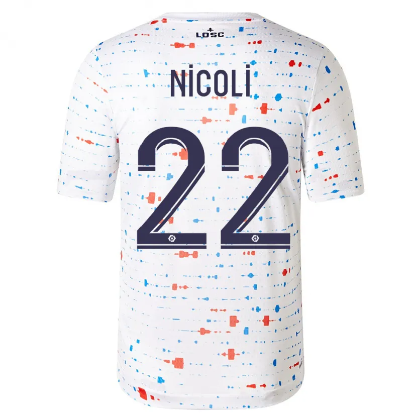 Danxen Mujer Camiseta Morgane Nicoli #22 Blanco 2ª Equipación 2023/24 La Camisa