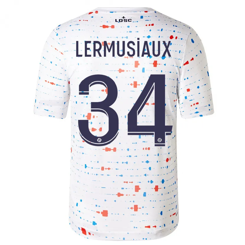 Danxen Mujer Camiseta Chrystal Lermusiaux #34 Blanco 2ª Equipación 2023/24 La Camisa