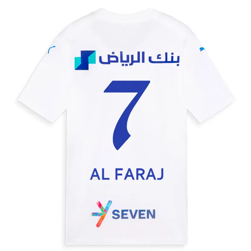 Danxen Mujer Camiseta Salman Al-Faraj #7 Blanco 2ª Equipación 2023/24 La Camisa