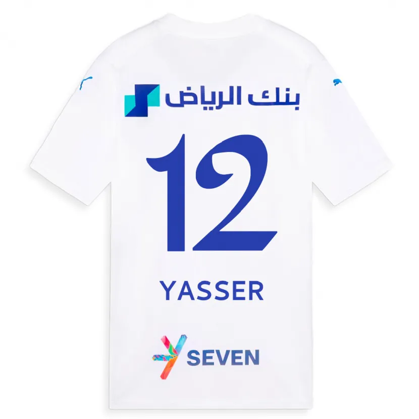 Danxen Mujer Camiseta Yasser Al-Shahrani #12 Blanco 2ª Equipación 2023/24 La Camisa