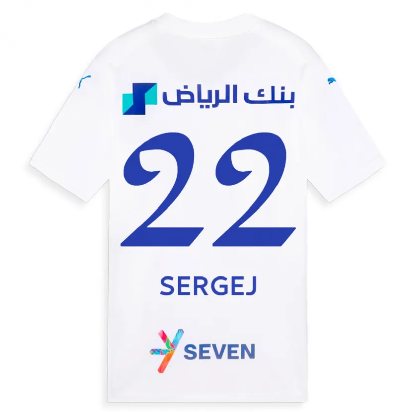 Danxen Mujer Camiseta Sergej Milinkovic-Savic #22 Blanco 2ª Equipación 2023/24 La Camisa