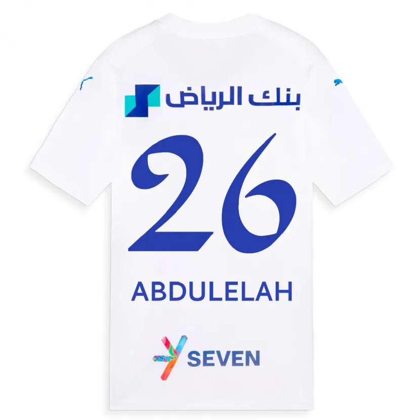 Danxen Mujer Camiseta Abdulelah Al-Malki #26 Blanco 2ª Equipación 2023/24 La Camisa