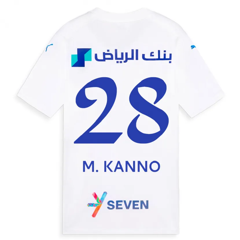 Danxen Mujer Camiseta Mohamed Kanno #28 Blanco 2ª Equipación 2023/24 La Camisa