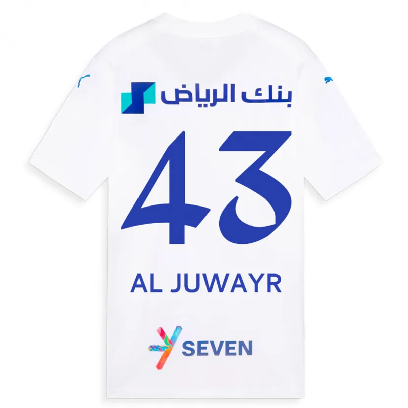 Danxen Mujer Camiseta Musab Al-Juwayr #43 Blanco 2ª Equipación 2023/24 La Camisa