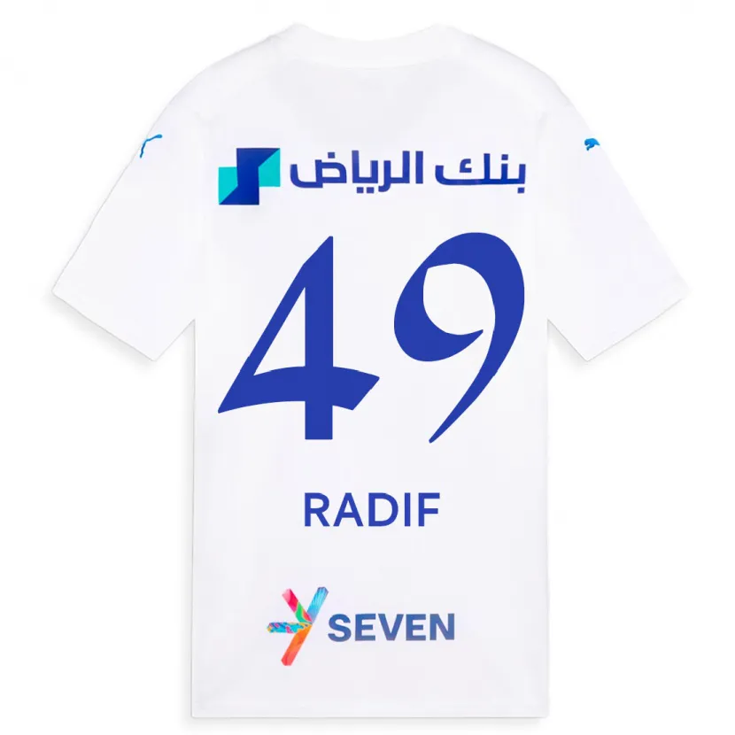 Danxen Mujer Camiseta Abdullah Radif #49 Blanco 2ª Equipación 2023/24 La Camisa