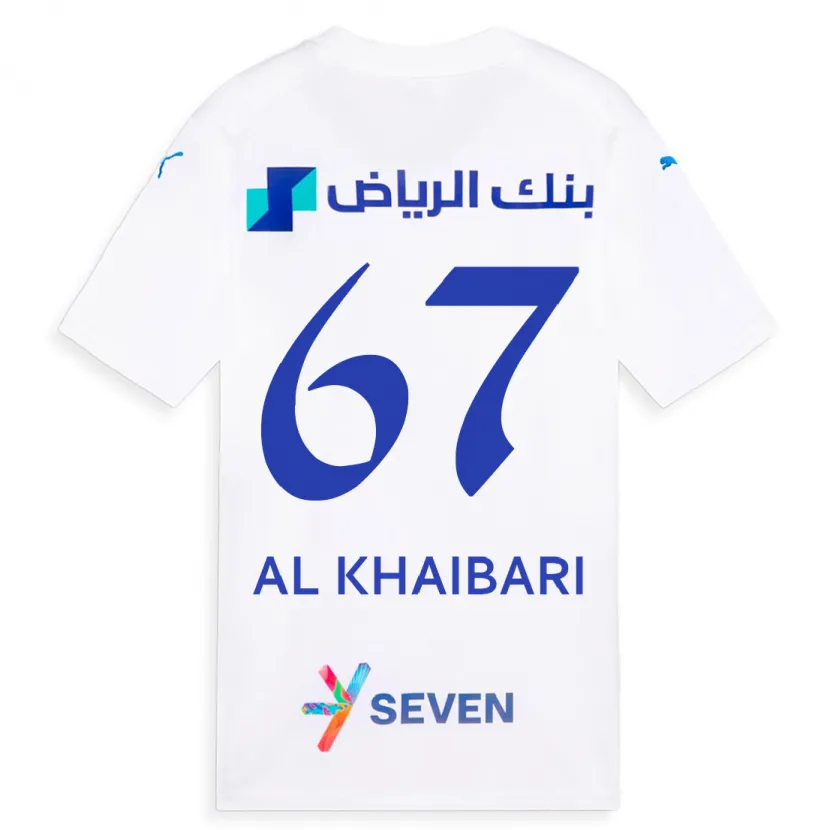 Danxen Mujer Camiseta Mohammed Al-Khaibari #67 Blanco 2ª Equipación 2023/24 La Camisa