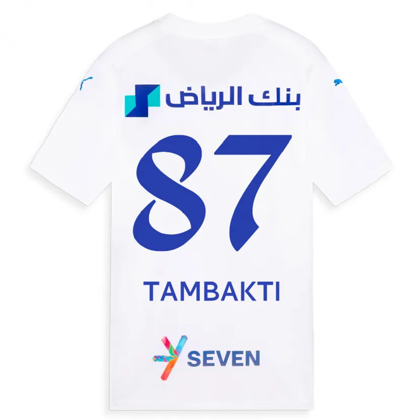 Danxen Mujer Camiseta Hassan Tambakti #87 Blanco 2ª Equipación 2023/24 La Camisa