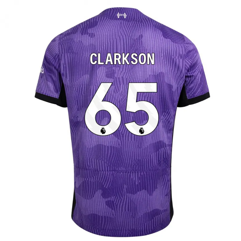 Danxen Mujer Camiseta Leighton Clarkson #65 Púrpura Equipación Tercera 2023/24 La Camisa