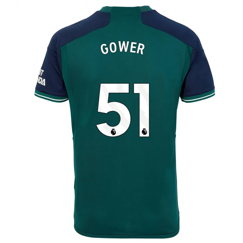 Danxen Mujer Camiseta Jimi Gower #51 Verde Equipación Tercera 2023/24 La Camisa