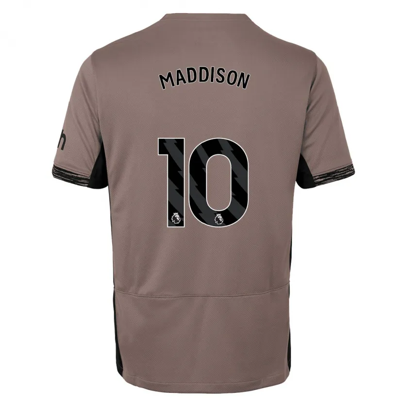 Danxen Mujer Camiseta James Maddison #10 Beige Obscuro Equipación Tercera 2023/24 La Camisa