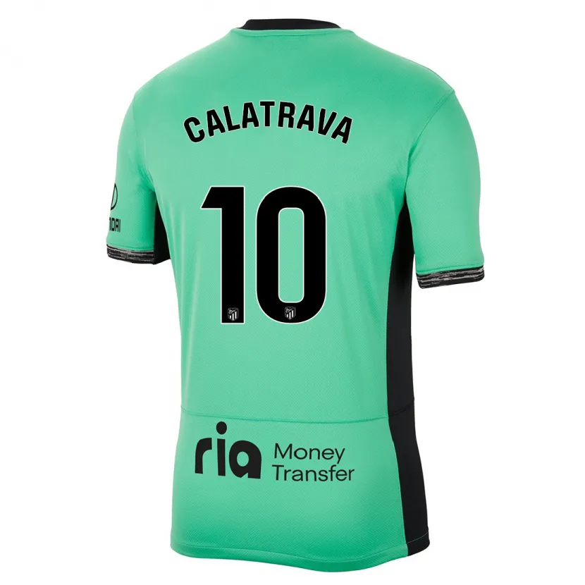 Danxen Mujer Camiseta Álex Calatrava #10 Primavera Verde Equipación Tercera 2023/24 La Camisa