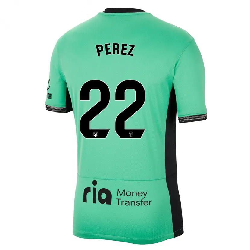 Danxen Mujer Camiseta Pablo Pérez #22 Primavera Verde Equipación Tercera 2023/24 La Camisa