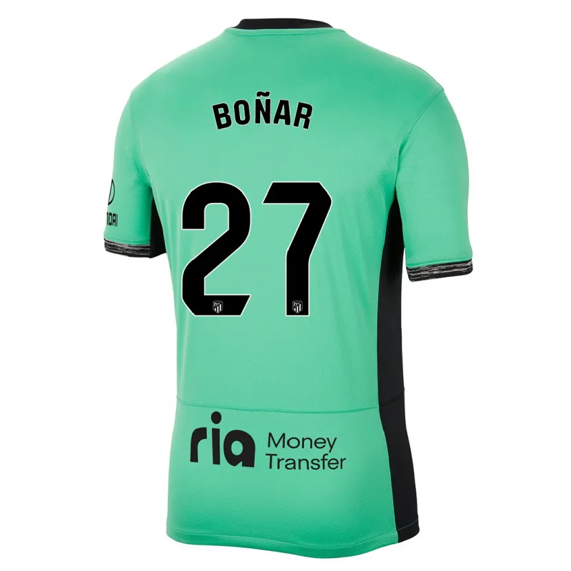 Danxen Mujer Camiseta Javier Boñar #27 Primavera Verde Equipación Tercera 2023/24 La Camisa