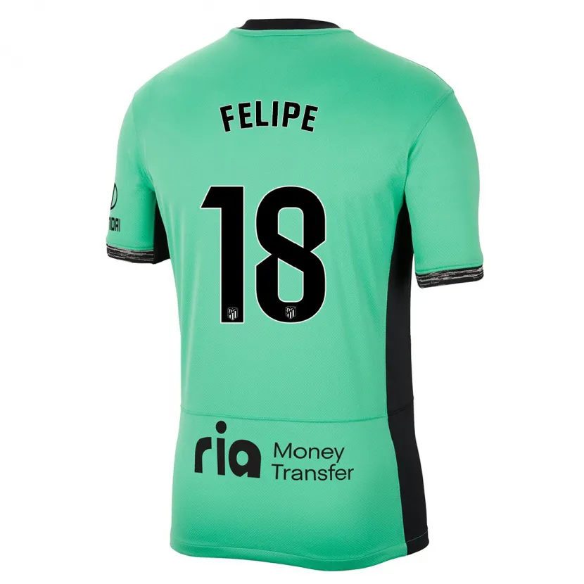 Danxen Mujer Camiseta Felipe #18 Primavera Verde Equipación Tercera 2023/24 La Camisa