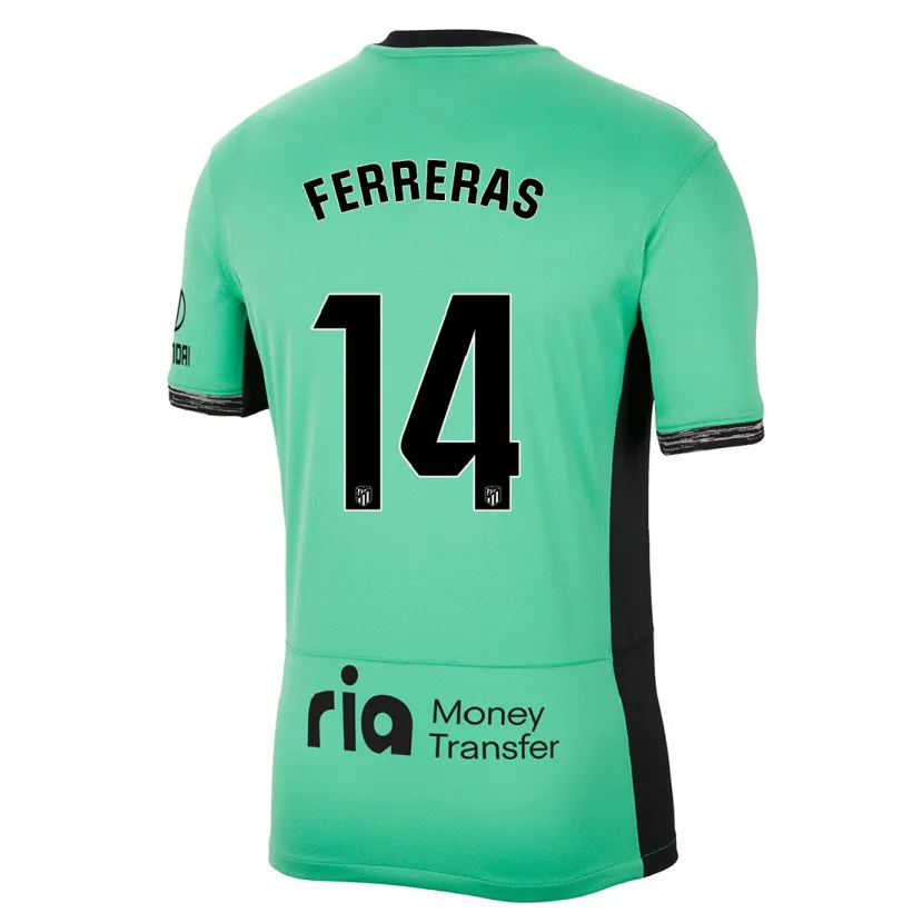 Danxen Mujer Camiseta Adrian Ferreras #14 Primavera Verde Equipación Tercera 2023/24 La Camisa