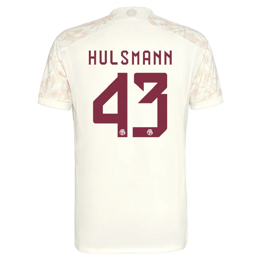 Danxen Mujer Camiseta Tom Hülsmann #43 Blanquecino Equipación Tercera 2023/24 La Camisa