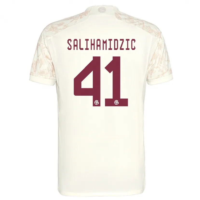 Danxen Mujer Camiseta Nick Salihamidzic #41 Blanquecino Equipación Tercera 2023/24 La Camisa