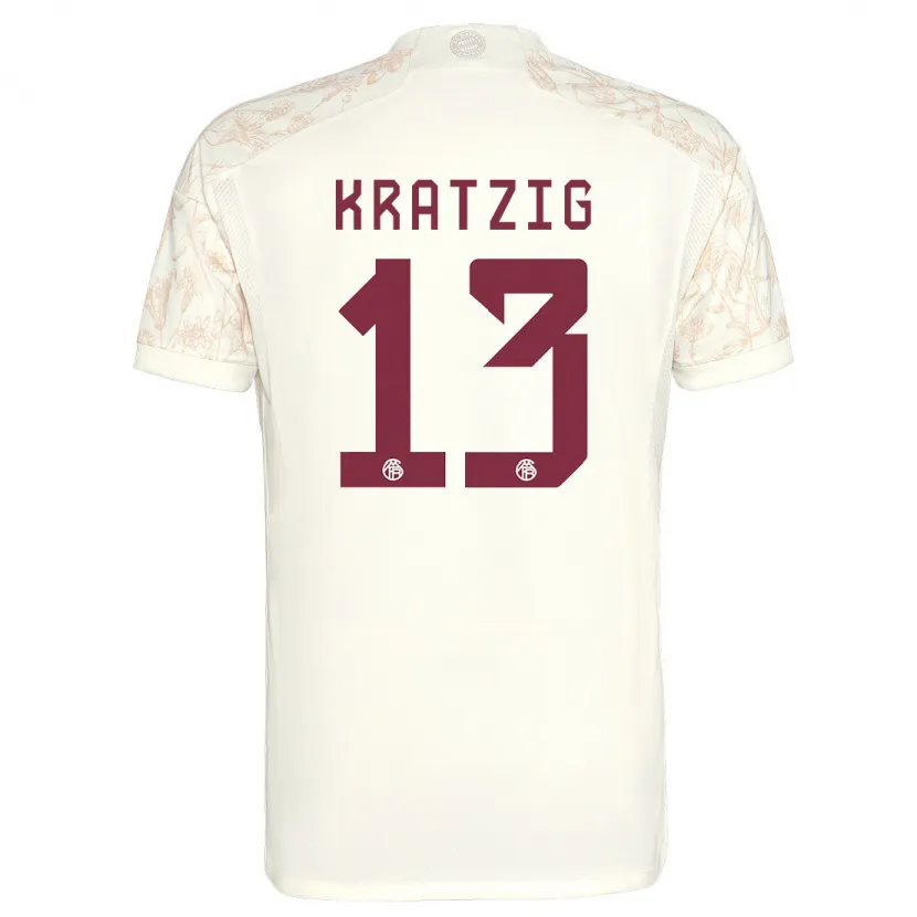 Danxen Mujer Camiseta Frans Kratzig #13 Blanquecino Equipación Tercera 2023/24 La Camisa