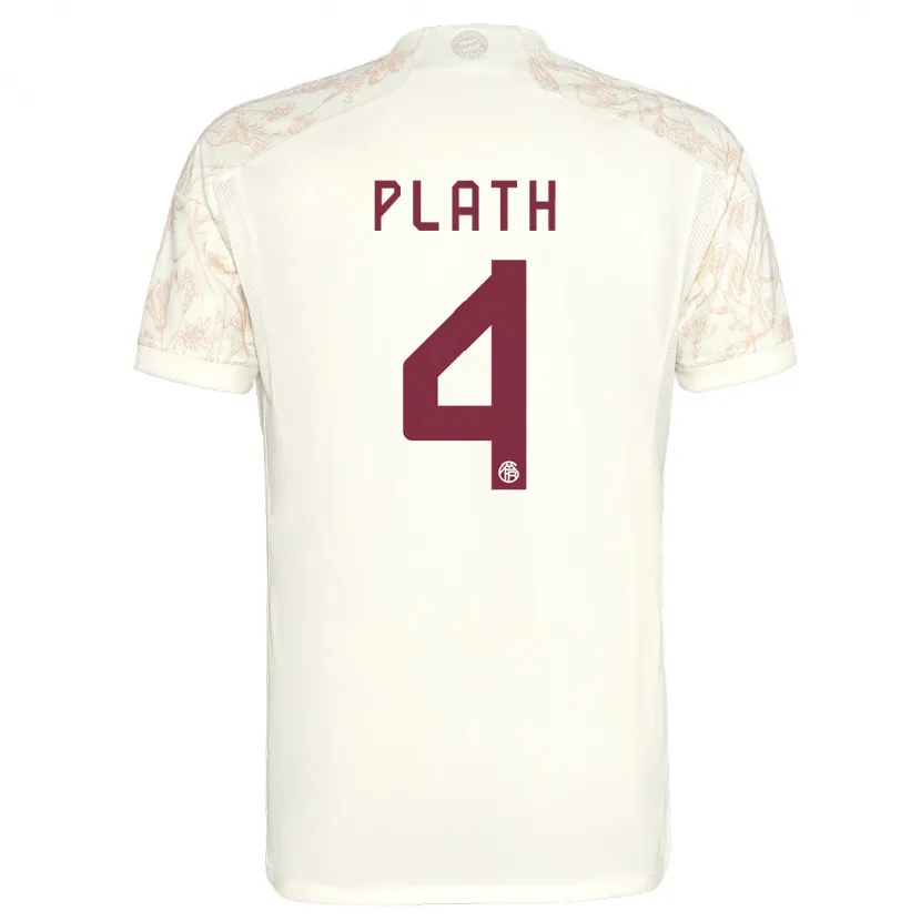 Danxen Mujer Camiseta Max Plath #4 Blanquecino Equipación Tercera 2023/24 La Camisa