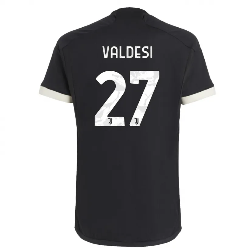 Danxen Mujer Camiseta Andrea Valdesi #27 Negro Equipación Tercera 2023/24 La Camisa