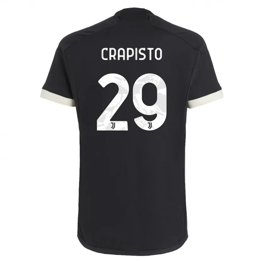 Danxen Mujer Camiseta Francesco Crapisto #29 Negro Equipación Tercera 2023/24 La Camisa