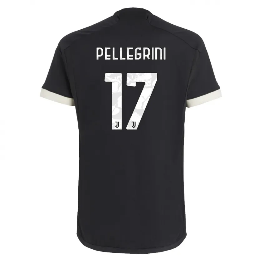 Danxen Mujer Camiseta Luca Pellegrini #17 Negro Equipación Tercera 2023/24 La Camisa