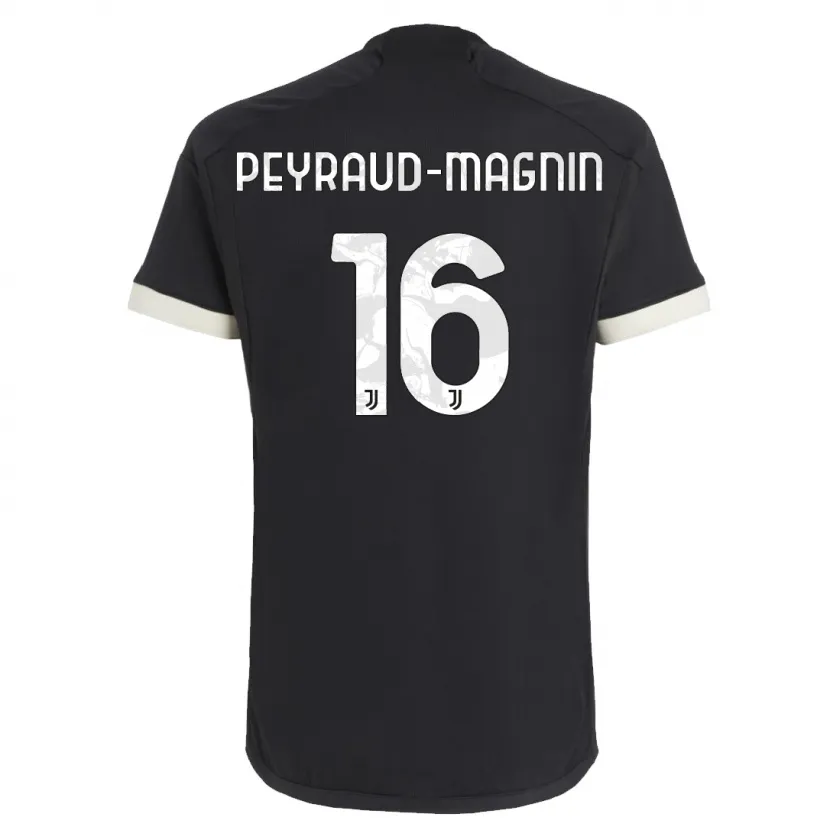 Danxen Mujer Camiseta Pauline Peyraud-Magnin #16 Negro Equipación Tercera 2023/24 La Camisa