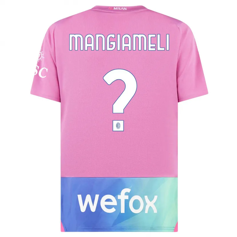 Danxen Mujer Camiseta Federico Mangiameli #0 Rosado Morado Equipación Tercera 2023/24 La Camisa