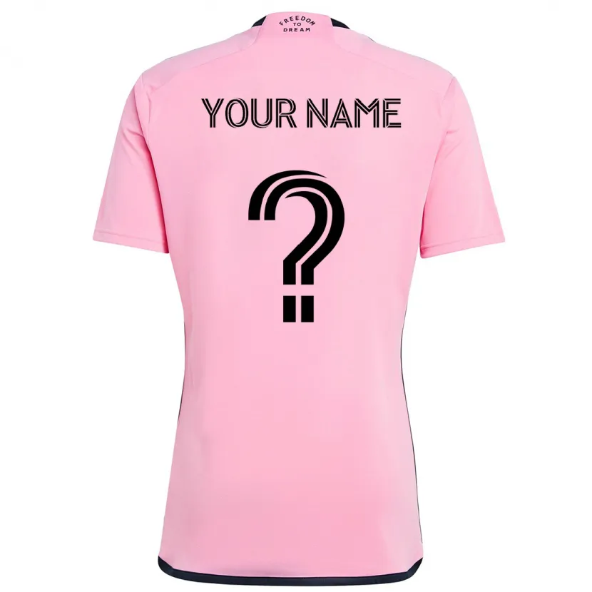 Danxen Niño Camiseta Su Nombre #0 Rosa 1ª Equipación 2024/25 La Camisa