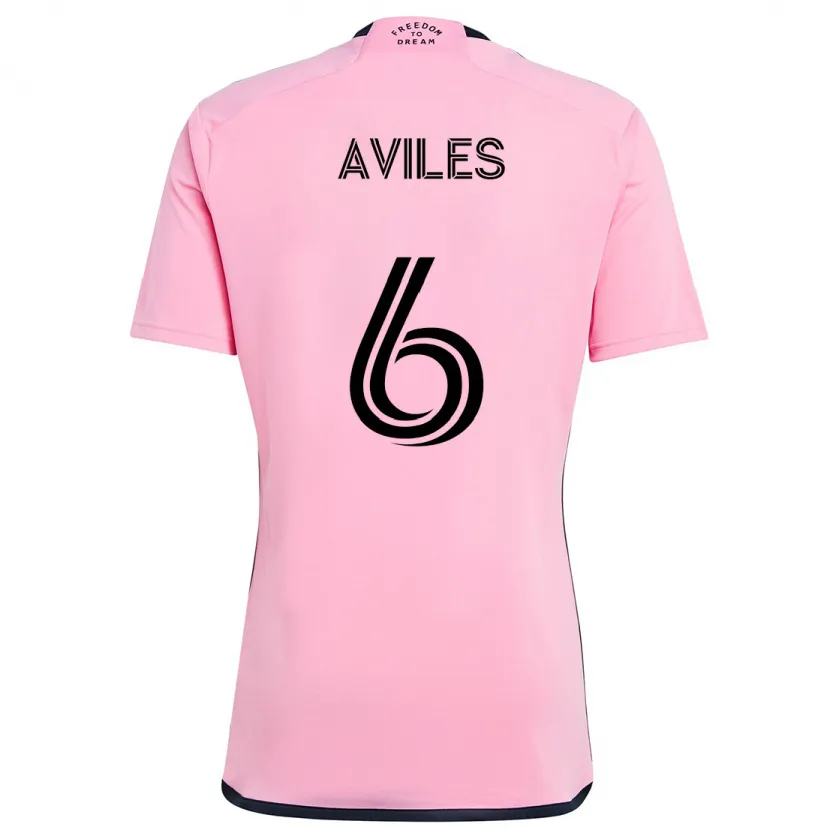 Danxen Niño Camiseta Tomás Avilés #6 Rosa 1ª Equipación 2024/25 La Camisa