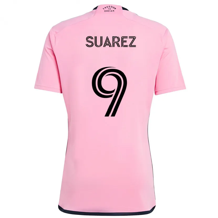 Danxen Niño Camiseta Luis Suárez #9 Rosa 1ª Equipación 2024/25 La Camisa