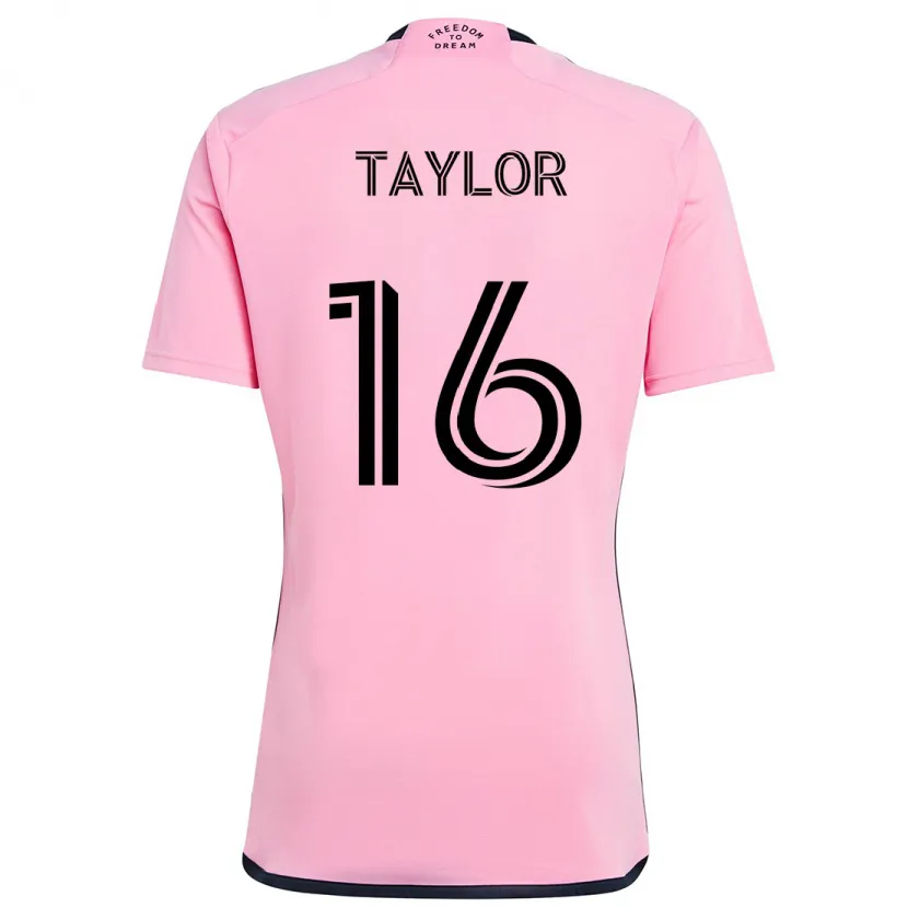 Danxen Niño Camiseta Robert Taylor #16 Rosa 1ª Equipación 2024/25 La Camisa